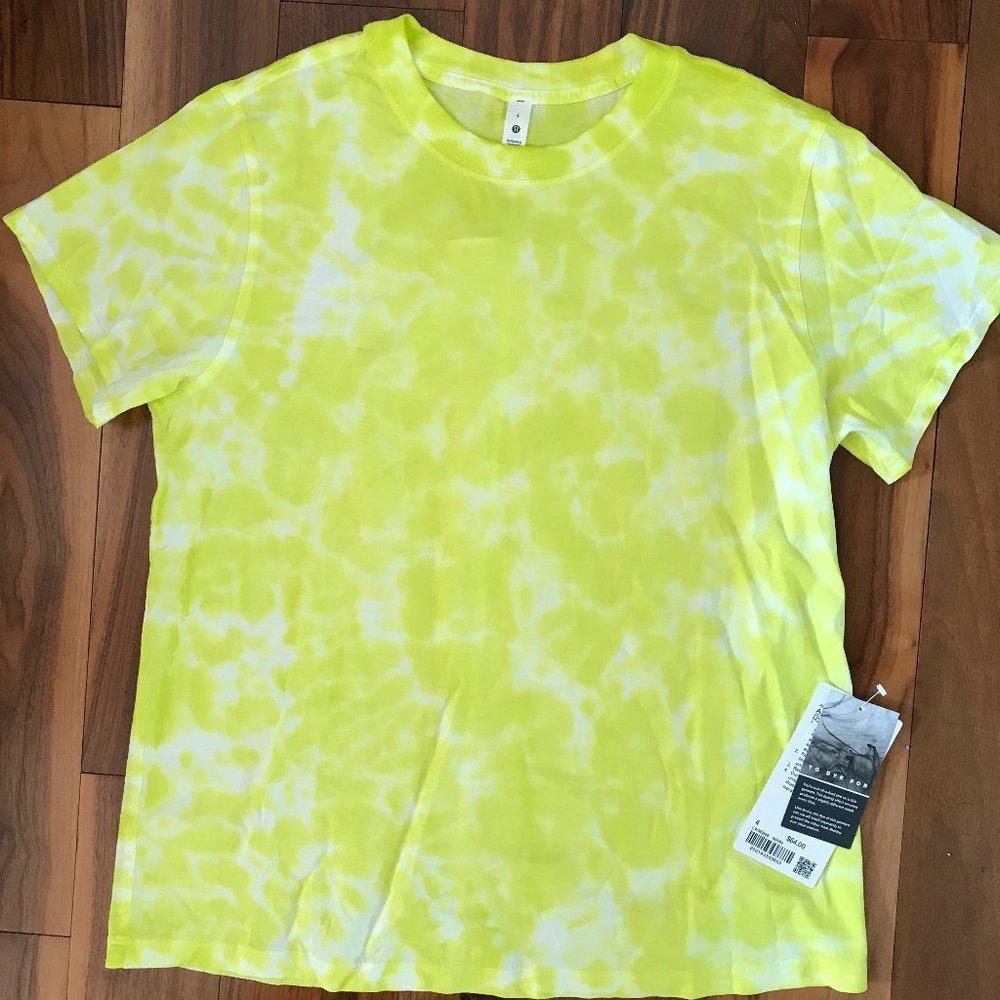 Lululemon, All Yours Cotton T-Shirt Tie Dye, sz 4